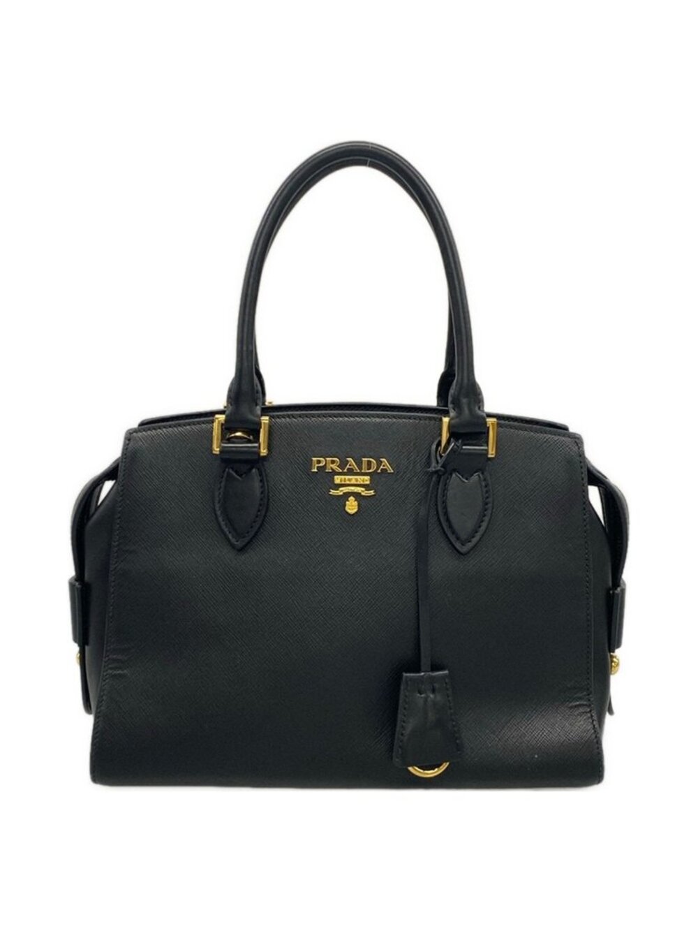 Prada Handbag Black Leather